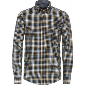 Takeshy Kurosawa Men's Blue and Yellow collared button down Checkered Shirt S